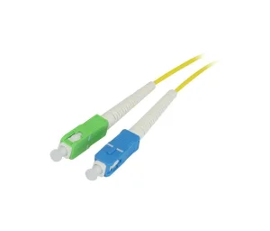 LWL-1-Faser-Patchk. 5mtr.SC-SC(APC), 9/125u, OS2, G657A2, AD=2mm, flexible Knickschutztülle,