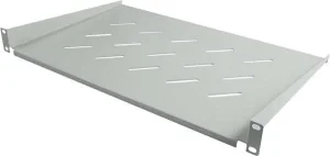ALLNET 19" zbh. Fachboden, T148mm/1HE, Lichtgrau, Frontmontage,