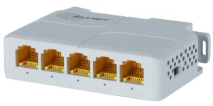 ALLNET Switch unmanaged 5 Port • 5x GbE • PoE Budget 85W • 1x bt out, 3x PoE af/at out, 1xPoE bt 90W in • Lüfterlos, DIN, PD-Input • ALL-SG8005PD-BT90