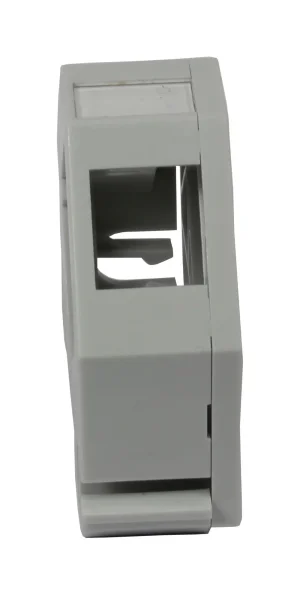 Dosen TP, DIN-Rail(Hutschiene), CAT6A, 1-fach, Keystone Modul Slim-line mit Kabelklemme, ABS, Synergy 21,