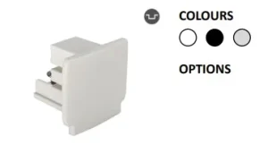 Powergear 3PH ENDKAPPE, Schwarz (4PCS)