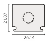 Powergear 48V ENDKAPPE FÜR DIE EINBAUSCHIENE, Schwarz