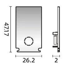 Powergear 48V DEEP PROFILE ENDKAPPE, Weiß