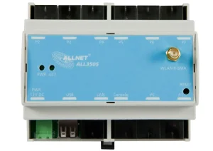 ALLNET MSR Zentrale " ALL3505v2" inkl. 8 Sensor Ports & Hutschienen Montage für IP Gebäude Automation
