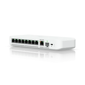 Ubiquiti Switch smart managed Layer2 9 Port • 8x 2,5 GbE • 1x 10 GbE PoE at In • Desktop • Lüfterlos • UniFi • USW-Flex-2.5G-8