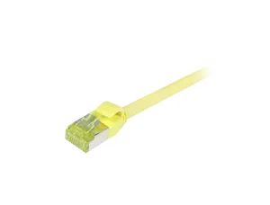 Patchkabel RJ45, CAT6A 500Mhz, 3m, gelb, S-STP(S/FTP), slimline rund d=4,5mm, TPE/LSZH(Superflex), AWG28, mit CAT7 Rohkabel, Synergy 21