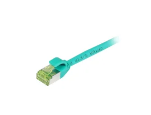 Patchkabel RJ45, CAT6A 500Mhz, 10m, grün, S-STP(S/FTP), slimline rund d=4,5mm, TPE/LSZH(Superflex), AWG28, mit CAT7 Rohkabel, Synergy 21