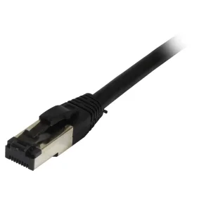 Patchkabel RJ45, CAT8.1 2000Mhz, 0.15m, schwarz, S-STP(S/FTP), TPE/LSZH(SuperFlex), AWG26, Synergy 21