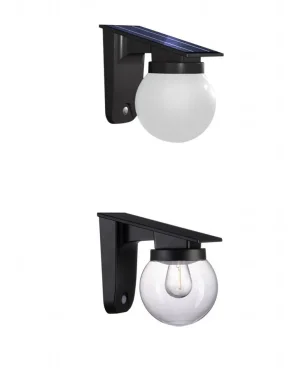 Synergy 21 LED Wand Akku Solar Lampe - Ball clear -
