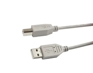 Kabel USB, A(St) => B(St), 5,0m, USB2.0, grau, Synergy 21,