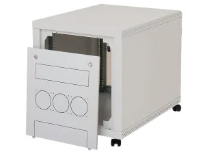 Triton 19" Schrank 12HE, B600/T 800, Lichtgrau, incl.Rollen,