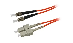 LWL-2-Faser-Patchk. 1.0mtr.ST-SC, 50/125um, OM2, AD=3mm, Synergy 21,