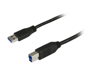 Kabel USB, A(St) => B(St), 5.0m, USB3.0, schwarz, Synergy 21,