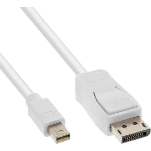 InLine® Mini DisplayPort zu DisplayPort Kabel, weiß, 3m