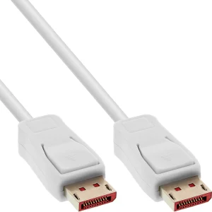 InLine® DisplayPort 1.4 Kabel, 8K, weiß, vergoldete Kontakte, 1m