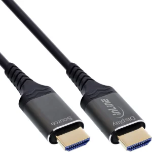 InLine® HDMI AOC Kabel, Ultra High Speed HDMI Kabel, 8K, Aluminium, 50m