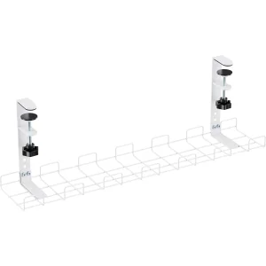 InLine® Kabelführungs-Gitter 60cm für Tischmontage mit Schraubklemmen, weiß