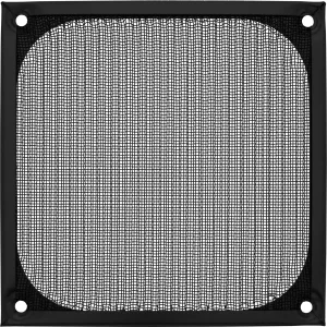 InLine® Lüftergitter, Aluminium Filter, 120x120mm, schwarz