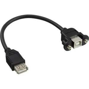 InLine® USB 2.0 Adapterkabel, Buchse A auf Einbaubuchse B, 0,20m