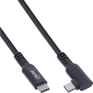 InLine® USB 3.2 Gen.1 Kabel, USB-C St/St gewinkelt für VR, schwarz, 5m