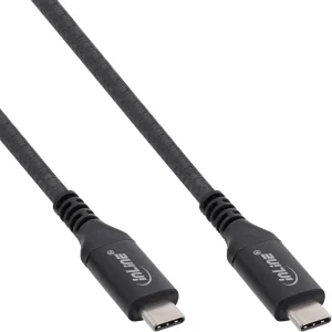 InLine® USB4 Kabel, USB-C, Stecker/Stecker, 8K60Hz, schwarz, 0,5m