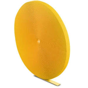 LABEL THE CABLE LTC PRO Roll Strap, doppelseitige Klettbandrolle, 25m, gelb