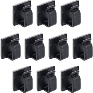 10er Pack InLine® Kabelmanager Klebesockel M, Nylon, 3M-Klebepad, schwarz