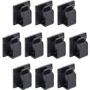 10er Pack InLine® Kabelmanager Klebesockel XL, Nylon, 3M-Klebepad, schwarz