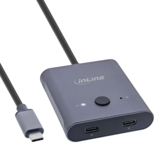 InLine® USB-C Switch, bidirektionaler Umschalter, 8K, 10Gb/s, 100W