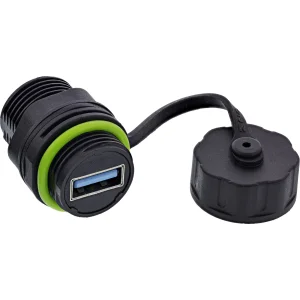 InLine® USB-A-Kabelkupplung, mini, IP68, geschirmt, 2x USB-A Buchse