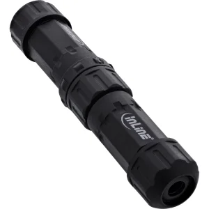 InLine® Netzkabelkupplung, IP68, 3-polig, Stecker/Buchse, M20, schwarz