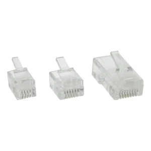 InLine® Modularstecker 6P4C RJ11 zum Crimpen auf Rundkabel, 10er Pack