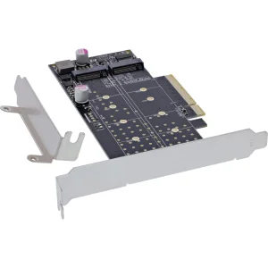InLine® PCIe Karte zu 2x intern NVMe M.2 Key M – Bifurcation, PCIe x8
