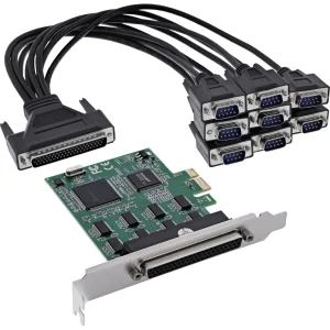 InLine® Schnittstellenkarte, PCIe x1 zu 8x RS-232, D-Sub 9 Stecker