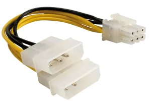 Y-Adapterkabel Stromversorgung 6pin PCI Express VGA