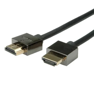 ROLINE Notebook HDMI High Speed Kabel mit Ethernet, schwarz, 1 m