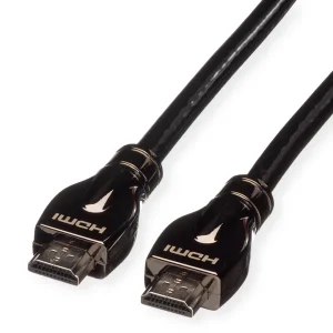 ROLINE 4K HDMI Ultra HD Kabel mit Ethernet, ST/ST, schwarz, 7,5 m