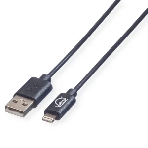 VALUE USB 2.0 Sync- & Ladekabel mit 8pin-Anschluss, 1 m