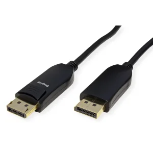 ROLINE DisplayPort v2.1 Kabel (AOC), 10K@60Hz, 54Gbit/s, UHBR13.5, ST/ST, 50 m