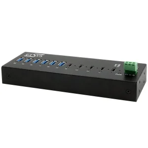 EXSYS EX-12280HMS 10-Port USB 3.2 Gen 2 Metall HUB, mit 4x C-Anschlüsse und 6x A-Anschlüsse