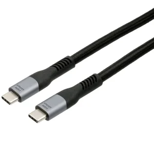 EXSYS EX-K1598-2.0 USB4 Kabel USB-C Stecker, 8K UHD-2, 40Gbit/s, 5A, 240W, schwarz, 2 m