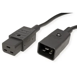 BACHMANN Netzkabel IEC320/C19-C20 16A/250V Kaltgeräteanschluss, unverpackt, schwarz, 2 m