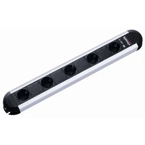 BACHMANN PRIMO Steckdosenleiste 5x Schutzkontakt, Aluminium, Dosenabstand 85mm, 1,75 m