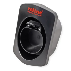 ROLINE Wandhalterung für E-Auto-Ladekabel, mit Kabelablage und Sperrmechanismus