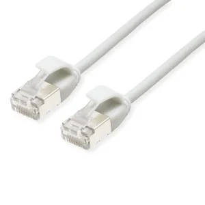 ROLINE U/FTP DataCenter Patchkabel Cat.6A (Class EA), LSOH, slim, weiß, 0,3 m