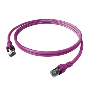 EasyLan DualBoot PushPull IP20 Patchkabel, Cat.6A (Class EA), S/FTP, violett, 5 m