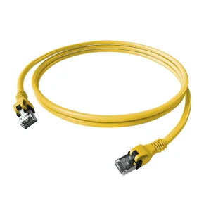 EasyLan DualBoot PushPull IP20 Patchkabel, Cat.6A (Class EA), S/FTP, gelb, 5 m