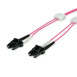 EasyLan LWL-LED-Patchkabel duplex 50/125µm OM4, LC/LC, violett, 1 m