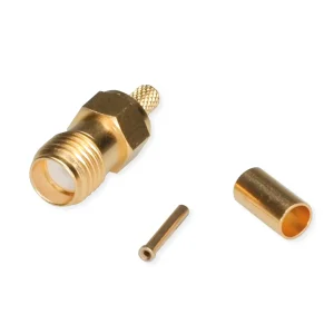 TELEGÄRTNER SMA-Kabelbuchse für RG-316/U, vergoldet Löt-/Crimpanschluss