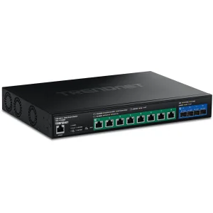 TRENDnet TPE-7124SBF 12-Port Switch 720W 10G PoE++  Web Smart Switch